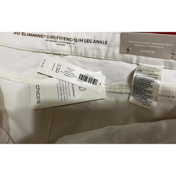 Chicos So Slimming Girlfriend Slim Leg Ankle Pants Size 3.5R size 16 - Picture 4 of 4